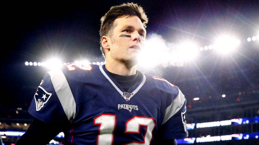 Dec 21, 2019; Foxborough, Massachusetts, USA; New England Patriots quarterback Tom Brady (12) leaves the field after their win over the Buffalo Bills at Gillette Stadium. Mandatory Credit: Winslow Townson-USA TODAY Sports