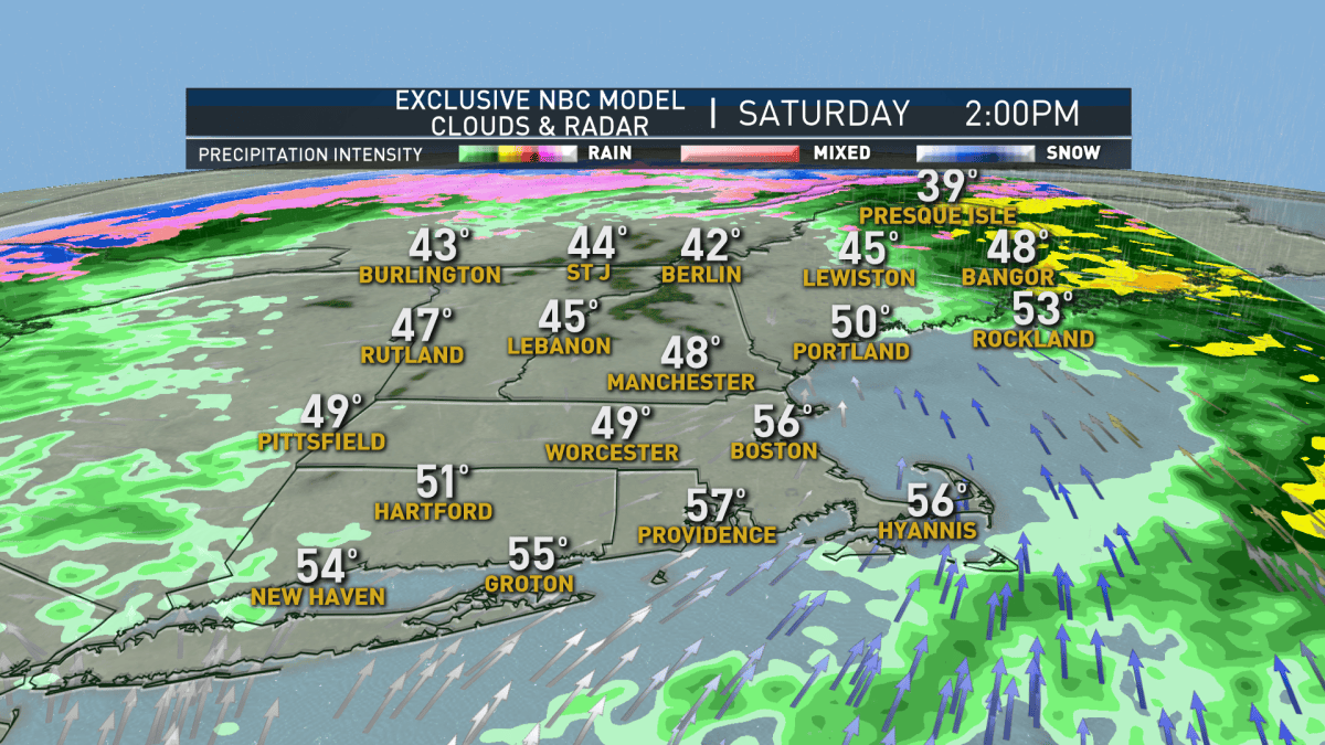 FIRST ALERT: Rainy, Windy Saturday in New England – NBC Boston
