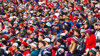 FOXBOROUGH, MA - DECEMBER 29: Fans look on during a game between the New England Patriots and the Miami Dolphins at Gillette Stadium on December 29, 2019 in Foxborough, Massachusetts.