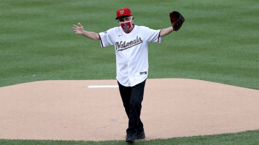 Dr. Fauci Throws First Pitch at MLB Opener