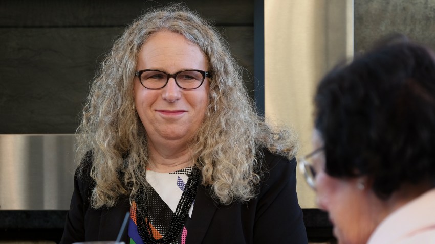 Rachel Levine, MD, physician general for the state of Pennsylvania, dines with her mother Lillian Levine, in Harrisburg, PA, on May 16, 2016.