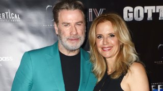 John Travolta And Kelly Preston Celebrate Their New Film "Gotti" at Fontainebleau Hotel on June 7, 2018 in Miami Beach, Florida.