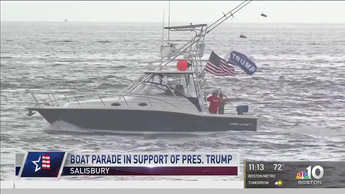 Salisbury Boat Parade in Support of President Trump NBC Boston