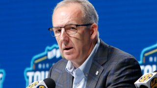 Greg Sankey during a press conference