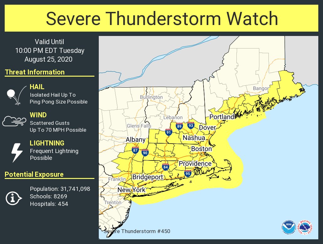 Severe Thunderstorm Warnings in Mass., RI, CT; New England on Watch ...