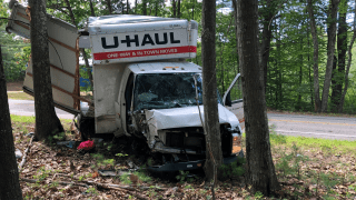 Crashed U-Haul in New Hampshire