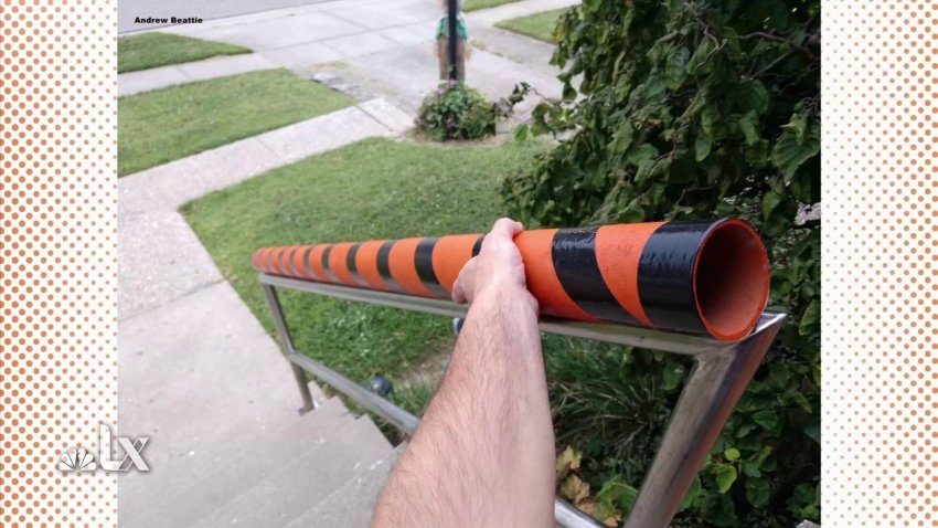 Ohio Dad Creates ‘Candy Chute' for Socially Distanced Halloween Trick-Or-Treating