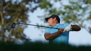 Patrick Reed, of the United States, plays his shot from the sixth tee during the second round of the US Open Golf Championship