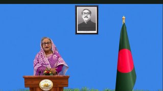 In this photo made from UNTV video, Sheikh Hasina, Prime Minister of Bangladesh, speaks in a pre-recorded message which was played during the 75th session of the United Nations General Assembly, Saturday, Sept. 26, 2020, at UN Headquarters.