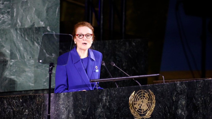 UN Children's Fund Executive Director Henrietta Fore delivers an opening remarks to a UN General Assembly high-level meeting commemorating the 30th anniversary of the Convention on the Rights of the Child ,CRC, at the UN headquarters in New York, on Nov. 20, 2019.