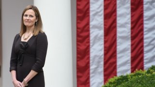 Amy Coney Barrett, U.S. President Donald Trump's nominee for associate justice of the U.S. Supreme Court, attends an announcement ceremony at the White House on September 26, 2020 in Washington, DC.