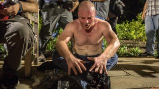 Christopher Cantwell at a white nationalist and supremacist rally on the University of Virginia campus in 2017