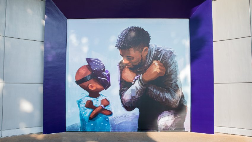 Touching Downtown Disney Mural Pays Tribute to Chadwick ...