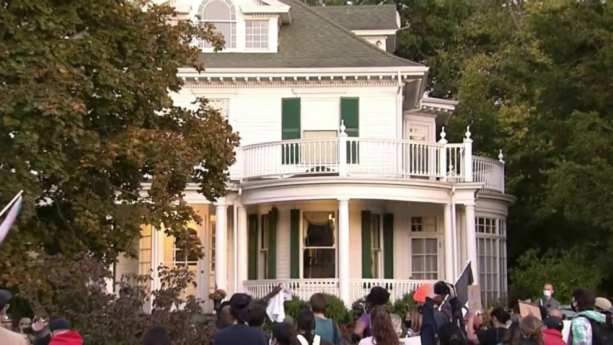 Protesters Call for Eviction Moratorium Extension Outside Baker’s Home as Governor Responds to