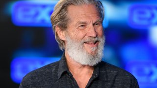 In this Dec. 13, 2019, file photo, Jeff Bridges visits "Extra" at Burbank Studios in Burbank, California.
