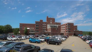 Soldiers' Home in Holyoke where at least 76 elderly veterans have died of COVID-19 since the start of the pandemic, pictured on June 24, 2020 in Holyoke, MA.