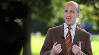 White House Policy Advisor To President Trump Stephen Miller Speaks With Fox At The White House