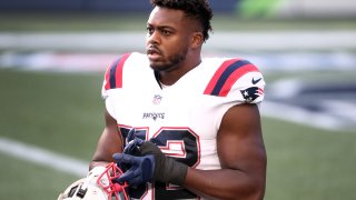 Brandon Copeland #52 of the New England Patriots looks on before their game against the Seattle Seahawks at CenturyLink Field on September 20, 2020 in Seattle, Washington.