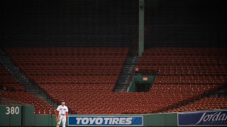 BOSTON, MA – SEPTEMBER 24: Alex Verudgo #99 of the Boston Red Sox in right field during the second inning against the Baltimore Orioles at Fenway Park on September 24, 2020 in Boston, Massachusetts. (Photo by Kathryn Riley/Getty Images)