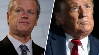 Gov. Charlie Baker and President Donald Trump