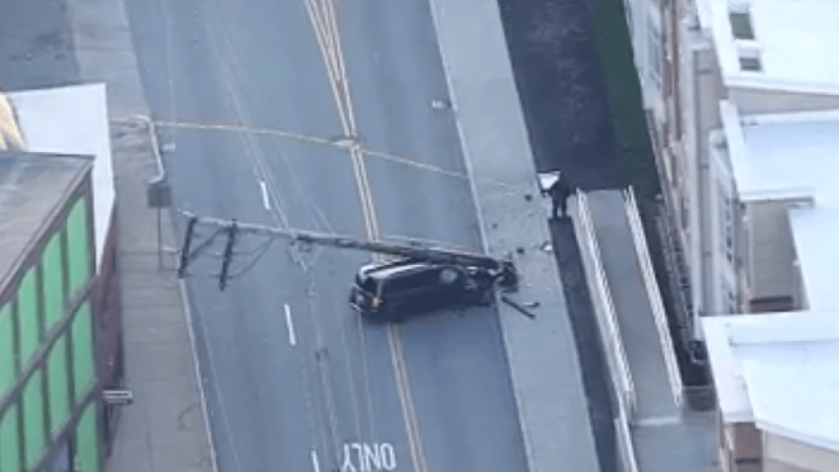Car Crash Takes Down Two Utility Poles in Waltham – NBC Boston