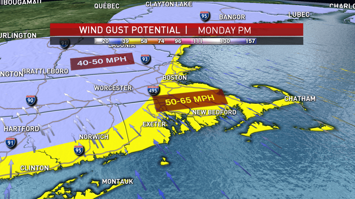 Downpours, Gusty Wind Could Cause Power Outages Monday – NBC Boston