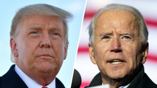 President Donald Trump (left) and Democratic presidential nominee Joe Biden (right).