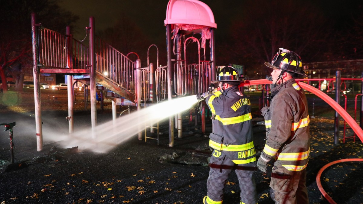Winthrop Ingleside Park Playground Fire Under Investigation NBC Boston