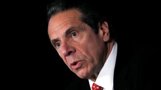 New York Governor Andrew Cuomo speaks at a daily briefing during the outbreak of the coronavirus disease (COVID-19) at the State Capitol in Albany, New York, April 29, 2020.