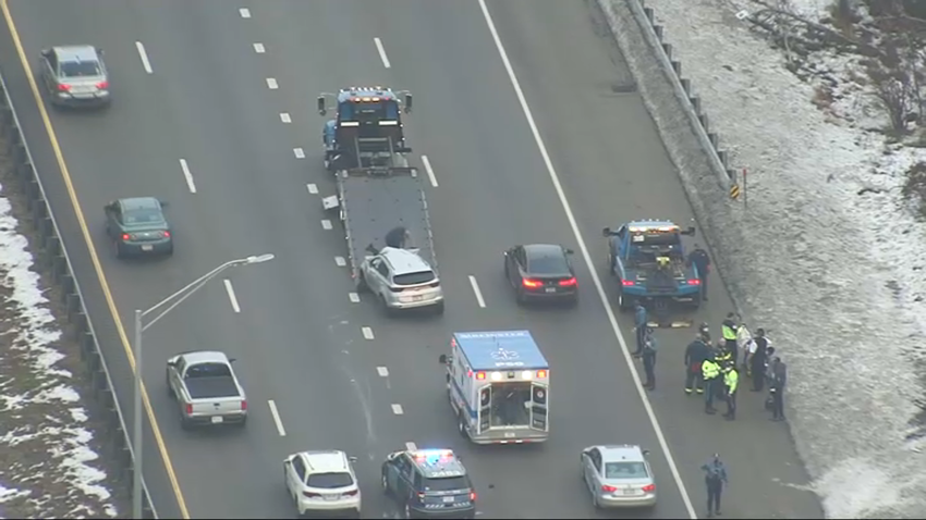 Crash Shuts Lanes on I-93 at Braintree Split – NBC Boston