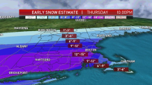 Expected snowfall totals when a winter storm hits Massachusetts and New England Wednesday and Thursday