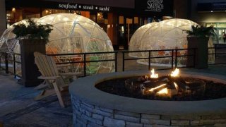CBS Sporting Club, Six String Grill & Stage, Skipjack’s, Tavolino and Wormtown Brewery now offering outdoor igloos for guests looking to enjoy a unique and safe dining experience.