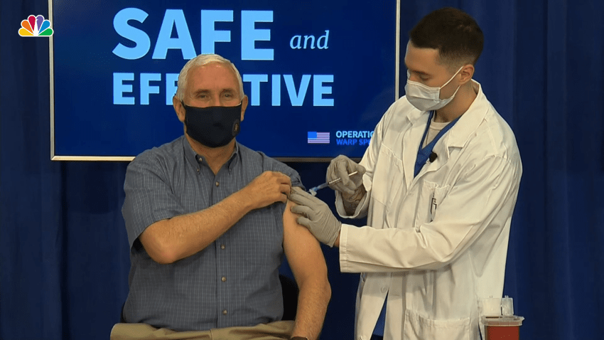 Vice President Mike Pence Receives COVID-19 Vaccination