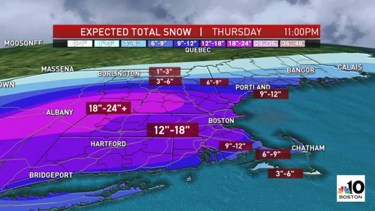 Nor’easter Blasts Boston: How Much Snow Will We Get? – NBC Boston
