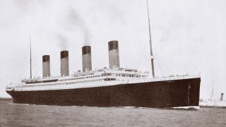 UNSPECIFIED - CIRCA 1800: The 46,328 tons RMS Titanic of the White Star Line which sank at 2:20 AM Monday morning April 15 1912 after hitting iceberg in North Atlantic