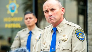 Closeup of a California Highway Patrol Lt.'s uniform