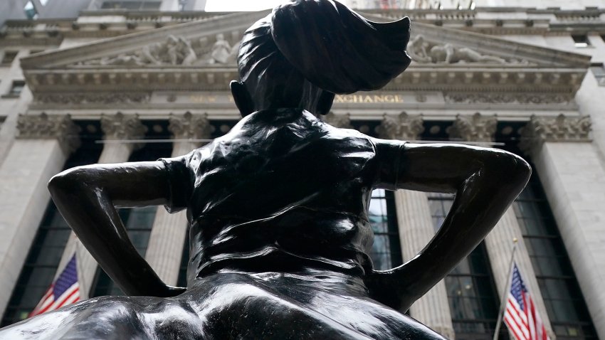 The Fearless Girl bronze sculpture by Kristen Visbal stands across from the New York Stock Exchange January 27, 20201.