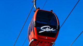A gondola at Stowe Mountain ski resort