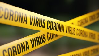 warning tape for coronavirus