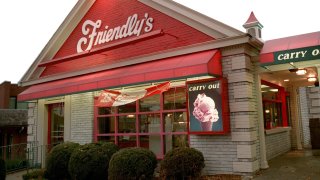 The exterior of a Friendly's Restaurant on Center Street in Boston