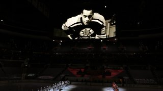 A pregame video ceremony honors Hockey Hall of Fame member Willie O'Ree prior to the Philadelphia Flyers' home game against the Buffalo Sabres on Monday, Jan. 18, 2021.