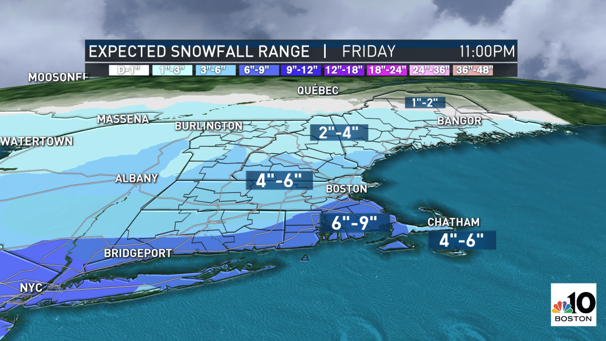 How Much Snow Are We Getting Thursday and Friday? Massachusetts ...