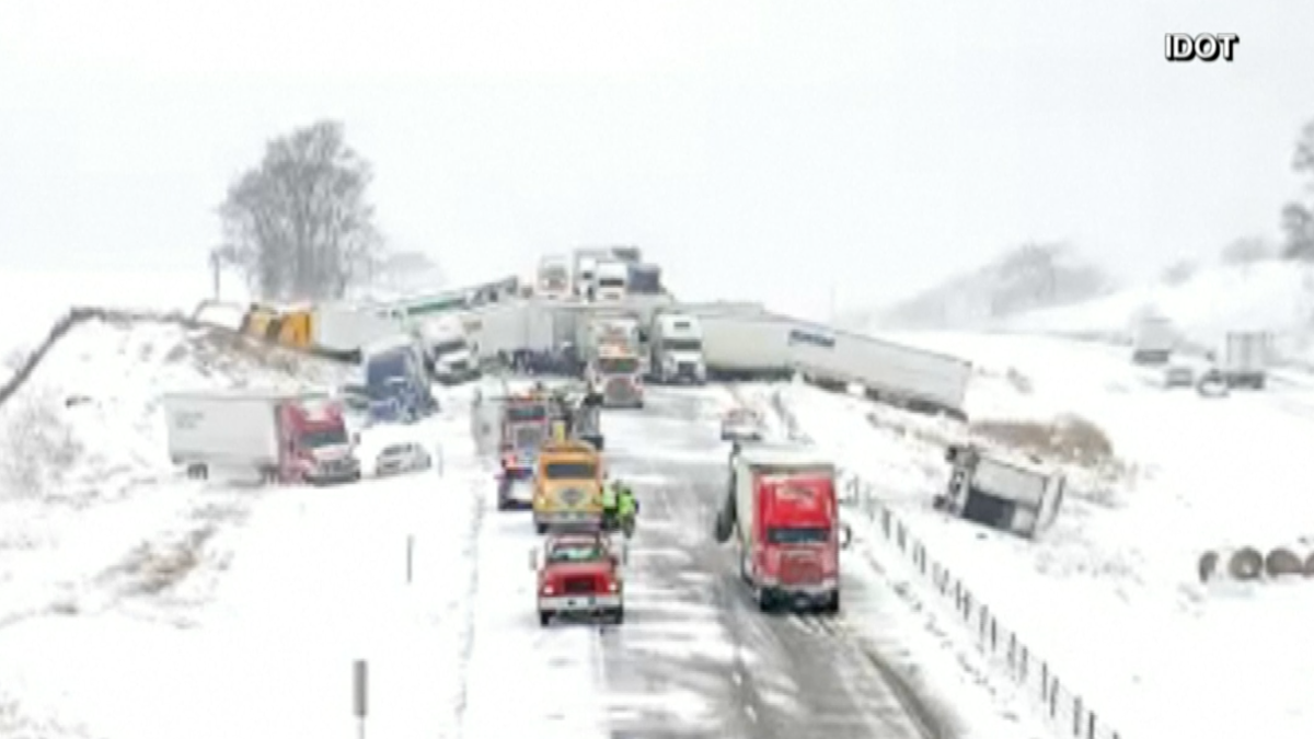 Nearly 40 Vehicles Involved in Pileup on Icy Iowa Interstate NBC Boston