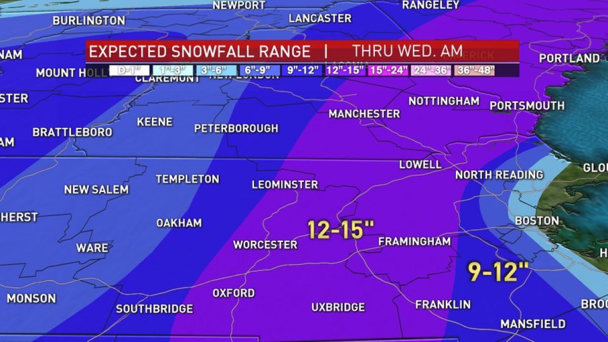 Boston, Massachusetts State of Emergency Snow How Much Snow Will Fall