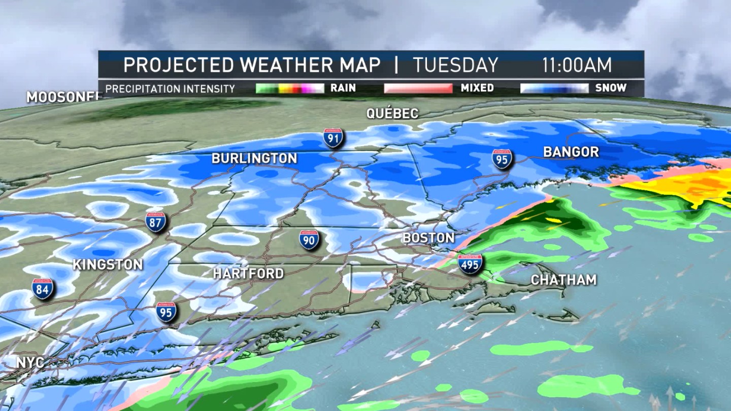 Pockets Of Snow Continue Into Wednesday As Storm Pulls Away – NBC Boston