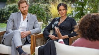 Oprah Winfrey interviews Prince Harry and Meghan Markle.