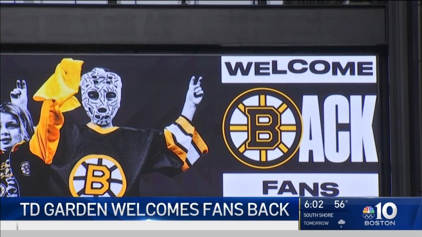 TD Garden Welcoming Fans Back at Bruins Game After a Year of COVID