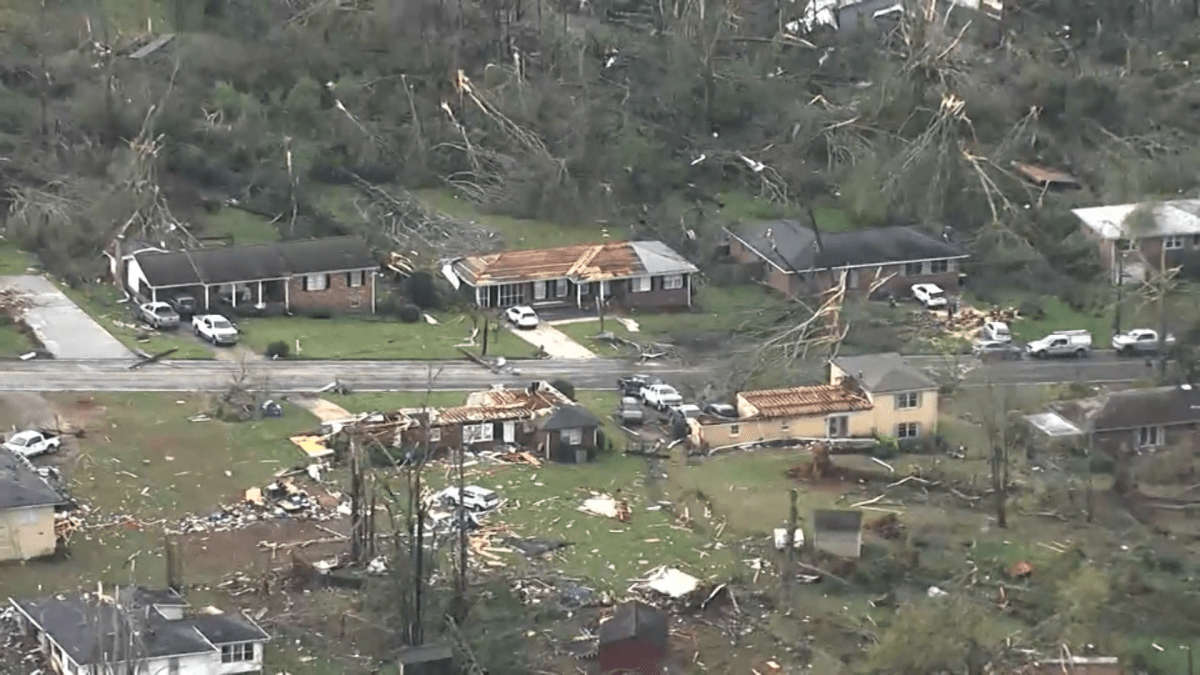 Watch Aerial Images Show Destruction Left by Tornado in NBC