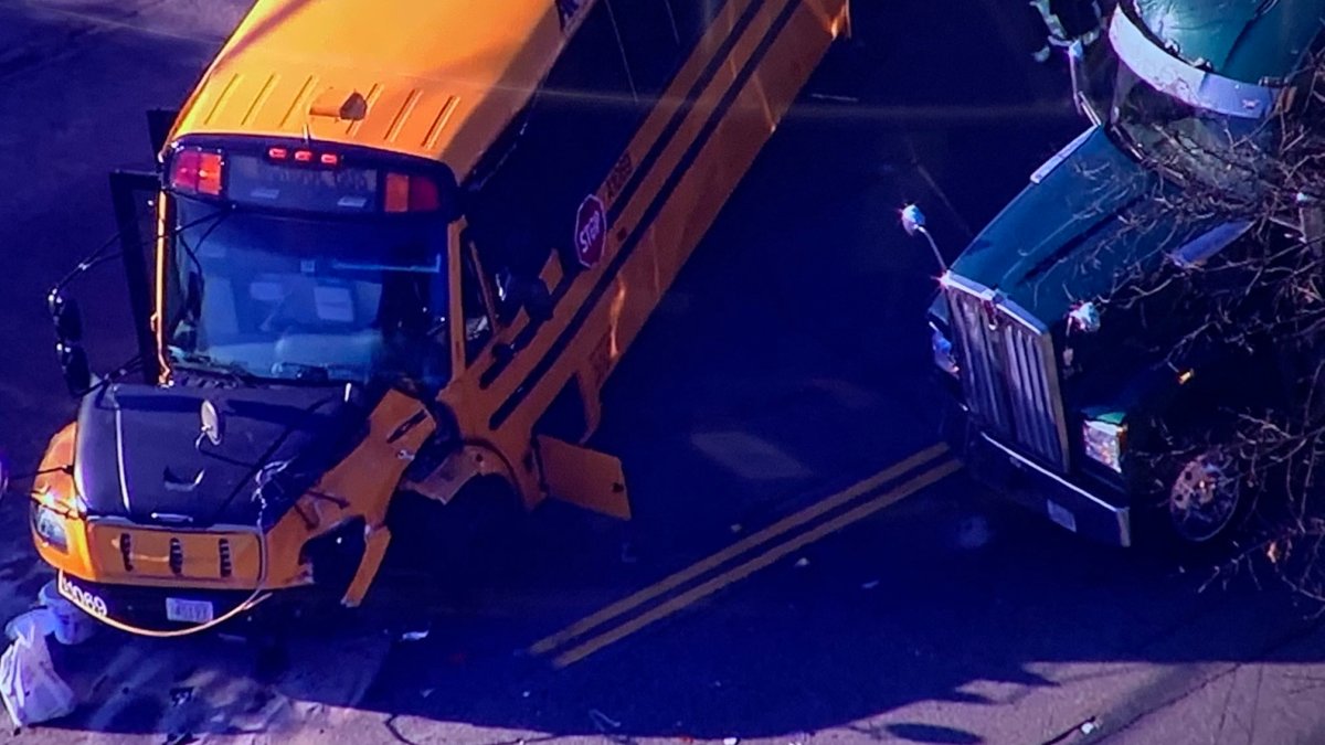 Shrewsbury MA School Bus Crash on Avalon Way NBC Boston