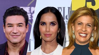 From left: Mario Lopez, Padma Lakshmi and Hoda Kotb.